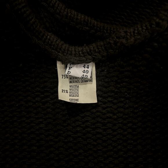 Rick Owens Vintage Queen F/W 2004 Espresso Brown Open Front Long Wool Sweater 44 - Picture 12 of 16